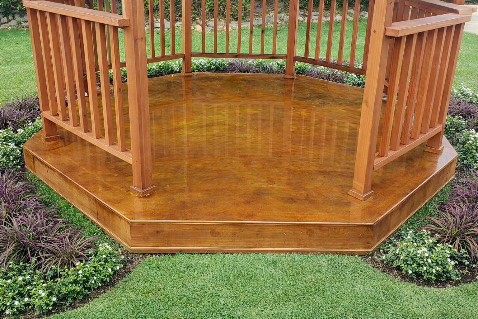 Los Osos Painting - Acid Stain Concrete Outdoor Gazebo Floor